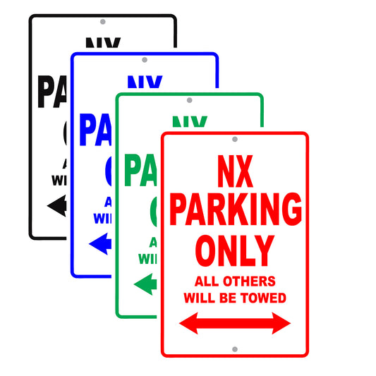 Nissan Nx Parking Only All Others Will Be Towed Aluminum Decor Garage Sign