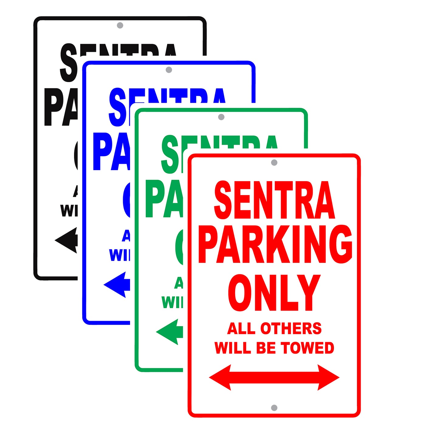 Nissan Sentra Parking Only All Others Will Be Towed Aluminum Decor Garage Sign