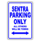 Nissan Sentra Parking Only All Others Will Be Towed Aluminum Decor Garage Sign