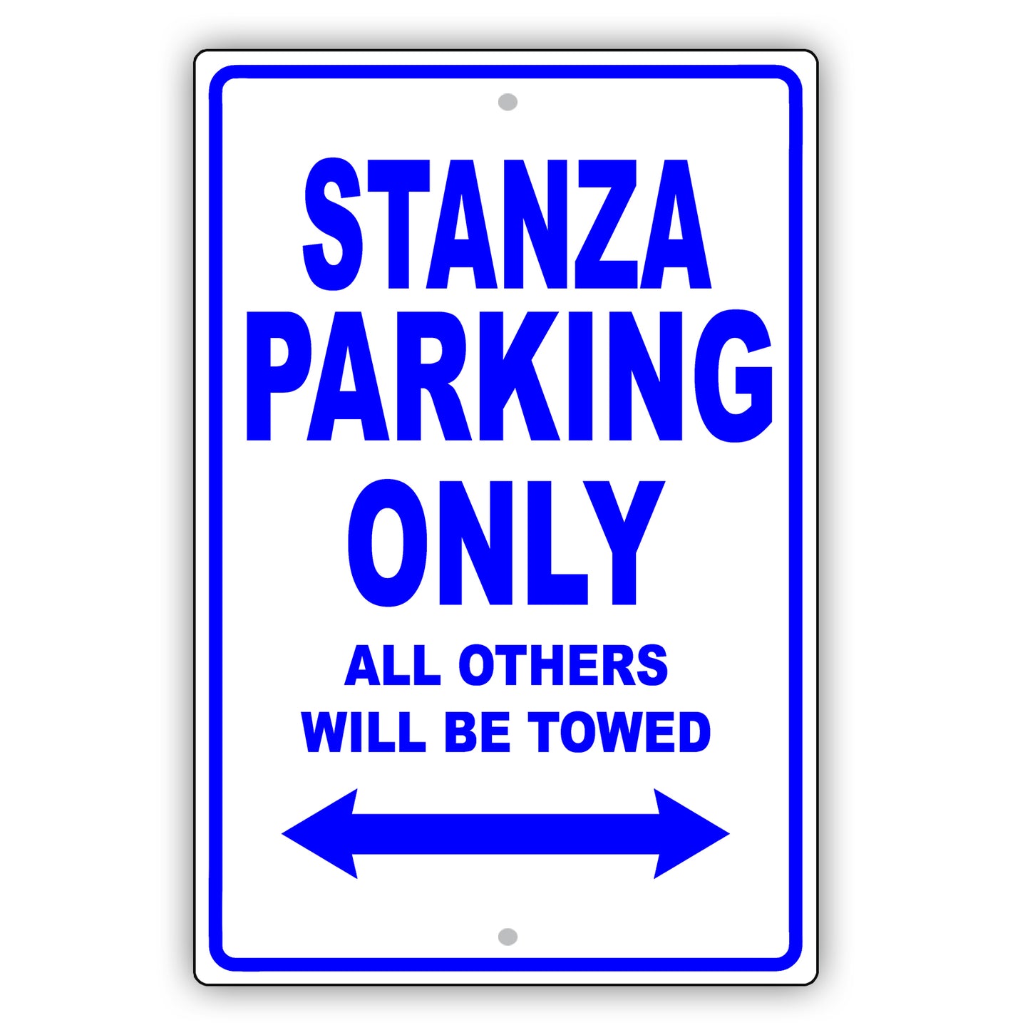 Nissan Stanza Parking Only All Others Will Be Towed Aluminum Decor Garage Sign