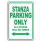 Nissan Stanza Parking Only All Others Will Be Towed Aluminum Decor Garage Sign