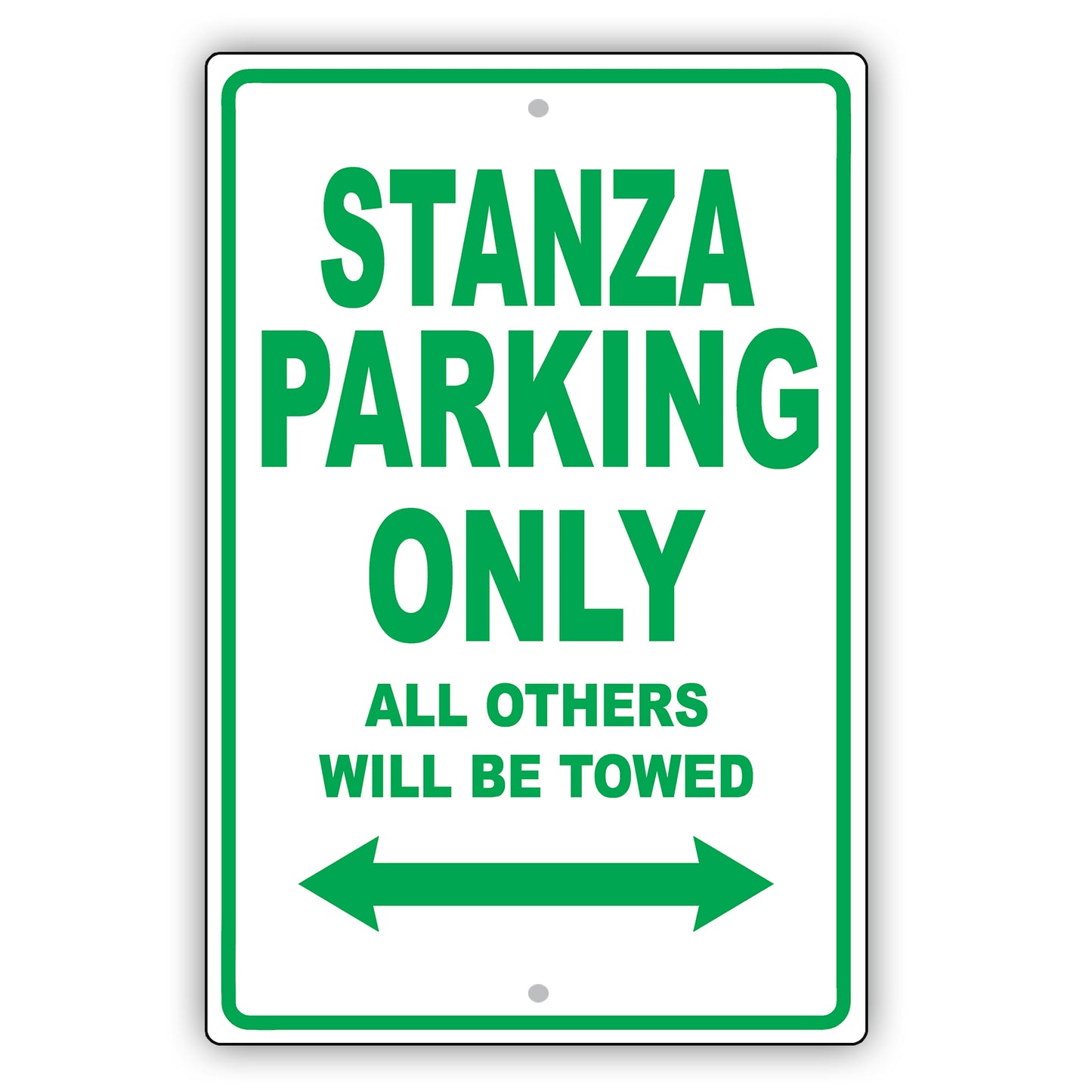 Nissan Stanza Parking Only All Others Will Be Towed Aluminum Decor Garage Sign