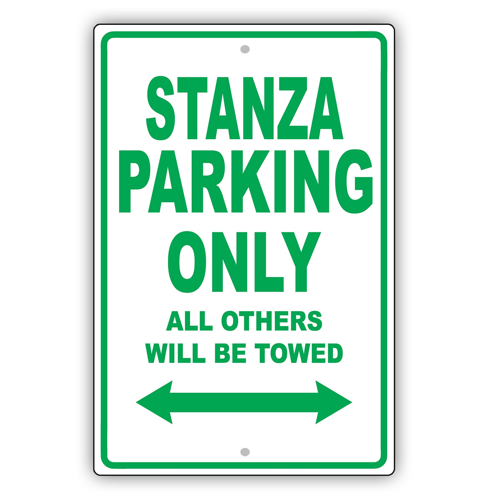 Nissan Stanza Parking Only All Others Will Be Towed Aluminum Decor Garage Sign