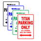Nissan Titan Parking Only All Others Will Be Towed Aluminum Decor Garage Sign