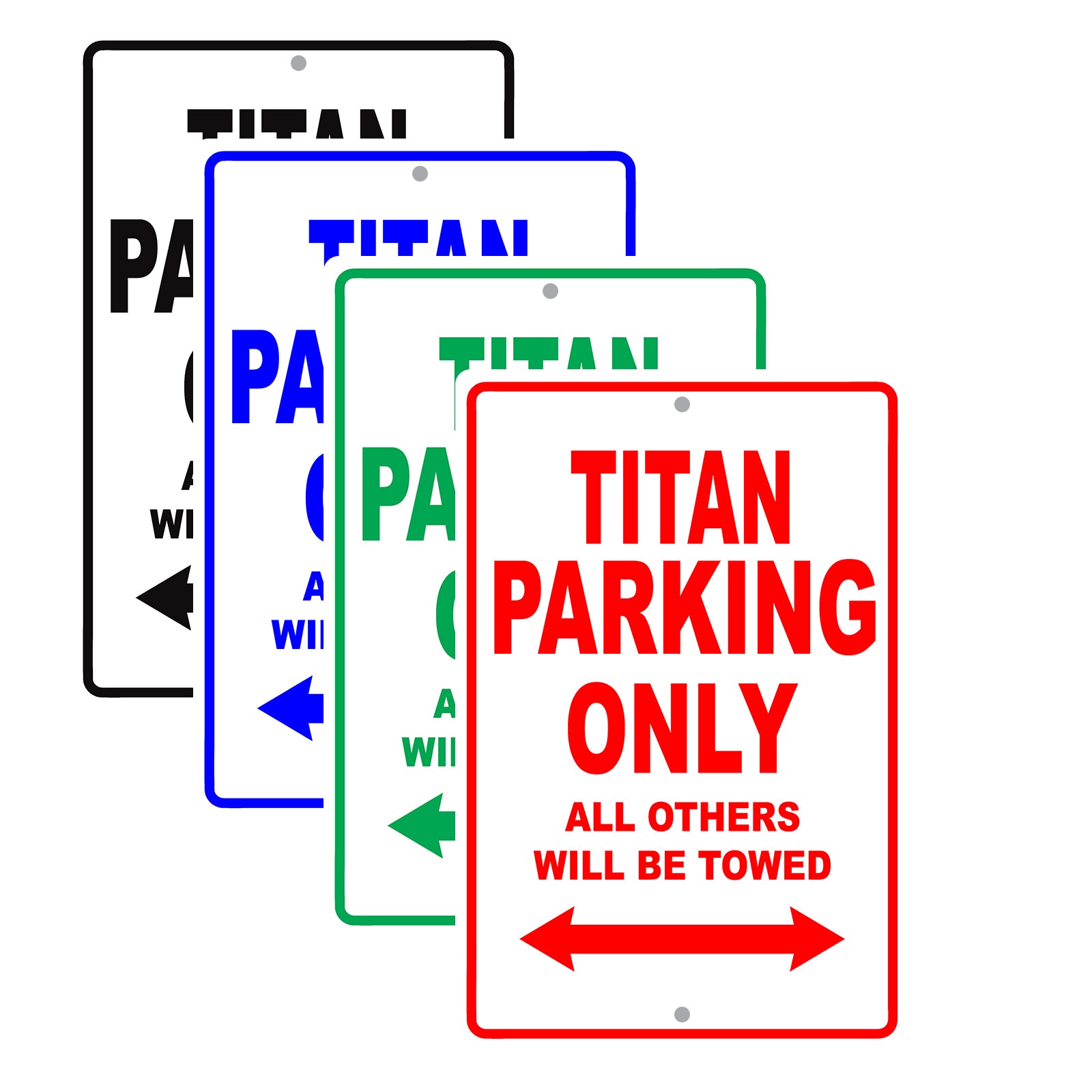 Nissan Titan Parking Only All Others Will Be Towed Aluminum Decor Garage Sign