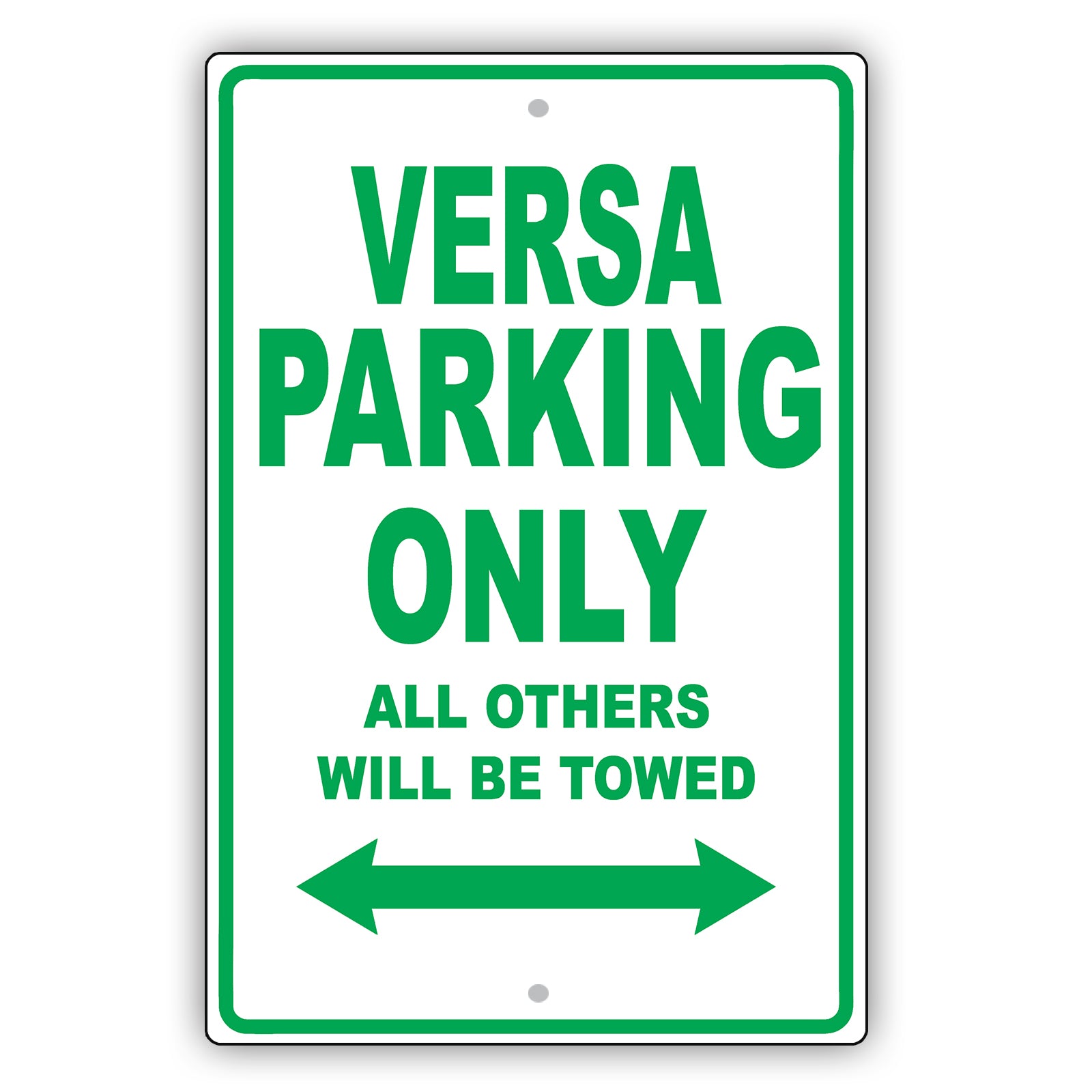 Nissan Versa Parking Only All Others Will Be Towed Aluminum Decor Garage Sign
