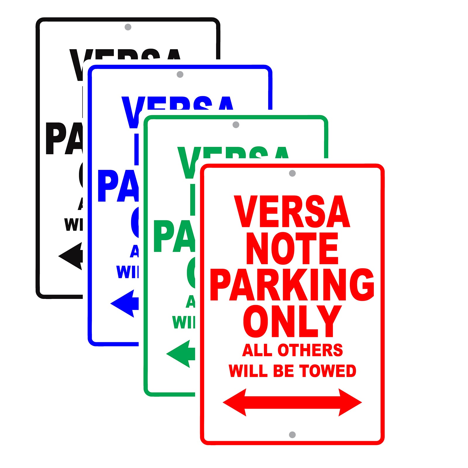Nissan Versa Note Parking Only All Others Will Be Towed Aluminum Decor Garage Sign