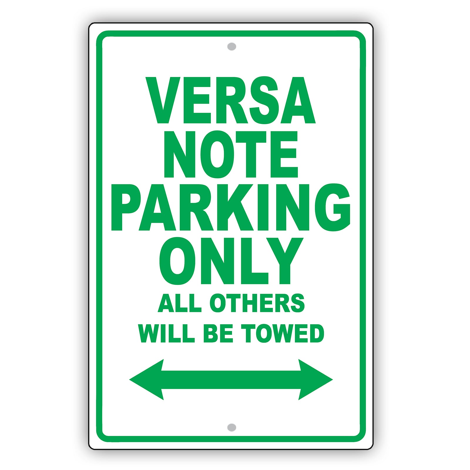 Nissan Versa Note Parking Only All Others Will Be Towed Aluminum Decor Garage Sign