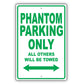Rolls Royce Phantom Parking Only All Others Will Be Towed Aluminum Decor Garage Sign