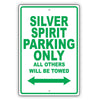Rolls Royce Silver Spirit Parking All Others Will Be Towed Aluminum Garage Sign