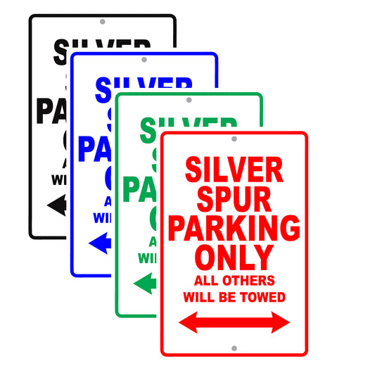 Rolls Royce Silver Spur Parking Only All Others Will Be Towed Aluminum Garage Sign