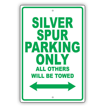 Rolls Royce Silver Spur Parking Only All Others Will Be Towed Aluminum Garage Sign
