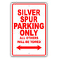 Rolls Royce Silver Spur Parking Only All Others Will Be Towed Aluminum Garage Sign
