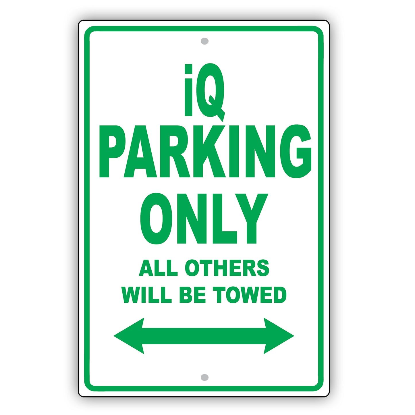 Scion Iq Parking Only All Others Will Be Towed Aluminum Decor Garage Sign