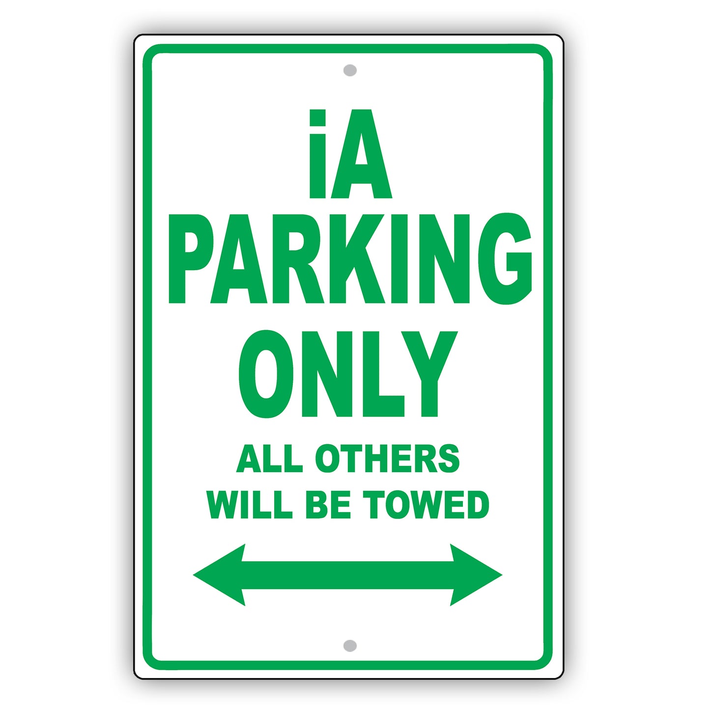 Scion Ia Parking Only All Others Will Be Towed Aluminum Decor Garage Sign