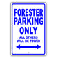 Subaru Forester Parking Only All Others Will Be Towed Aluminum Decor Garage Sign