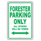 Subaru Forester Parking Only All Others Will Be Towed Aluminum Decor Garage Sign