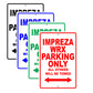 Subaru Impreza Wrx Parking Only All Others Will Be Towed Aluminum Decor Garage Sign