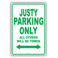 Subaru Justy Parking Only All Others Will Be Towed Aluminum Decor Garage Sign
