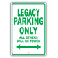 Subaru Legacy Parking Only All Others Will Be Towed Aluminum Decor Garage Sign