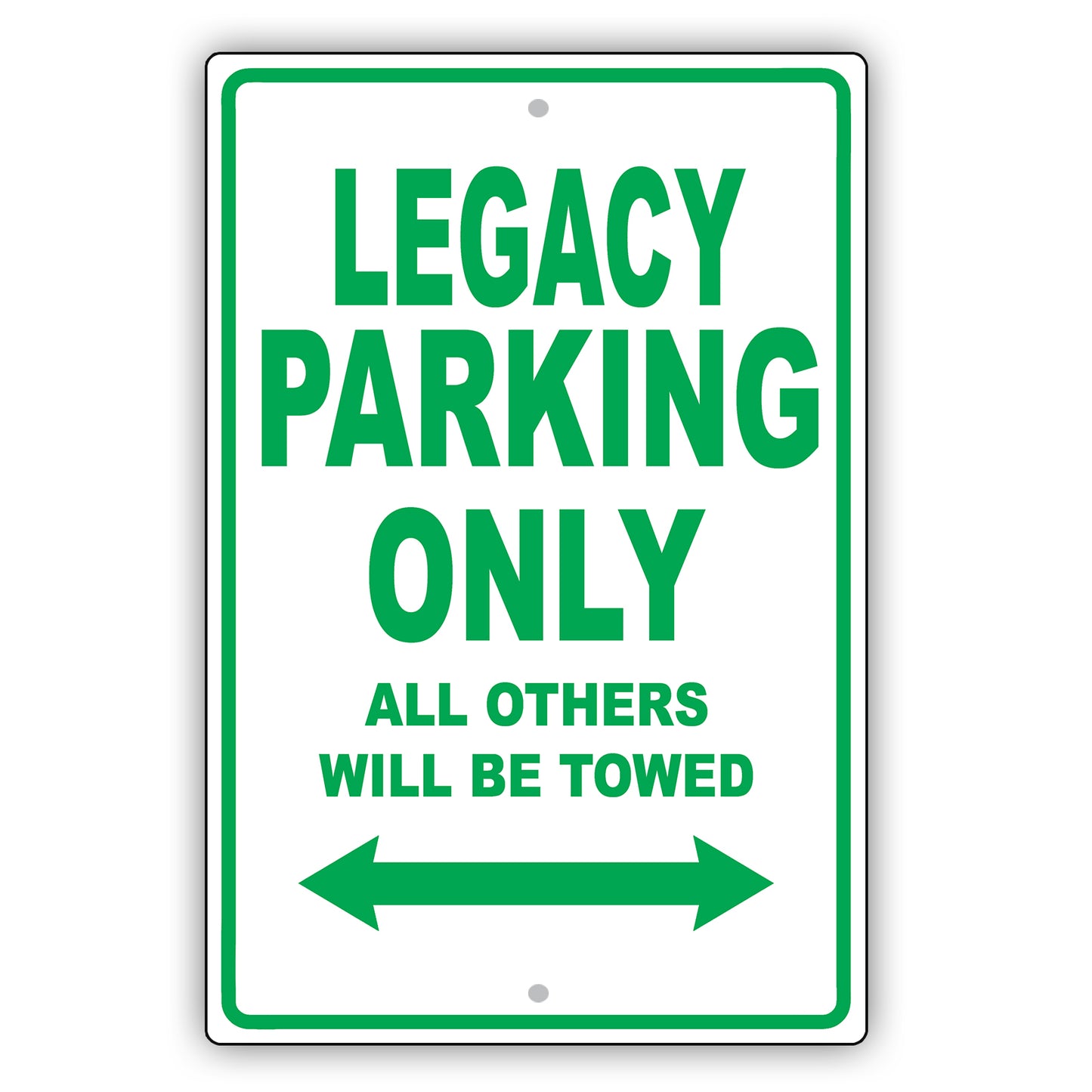 Subaru Legacy Parking Only All Others Will Be Towed Aluminum Decor Garage Sign
