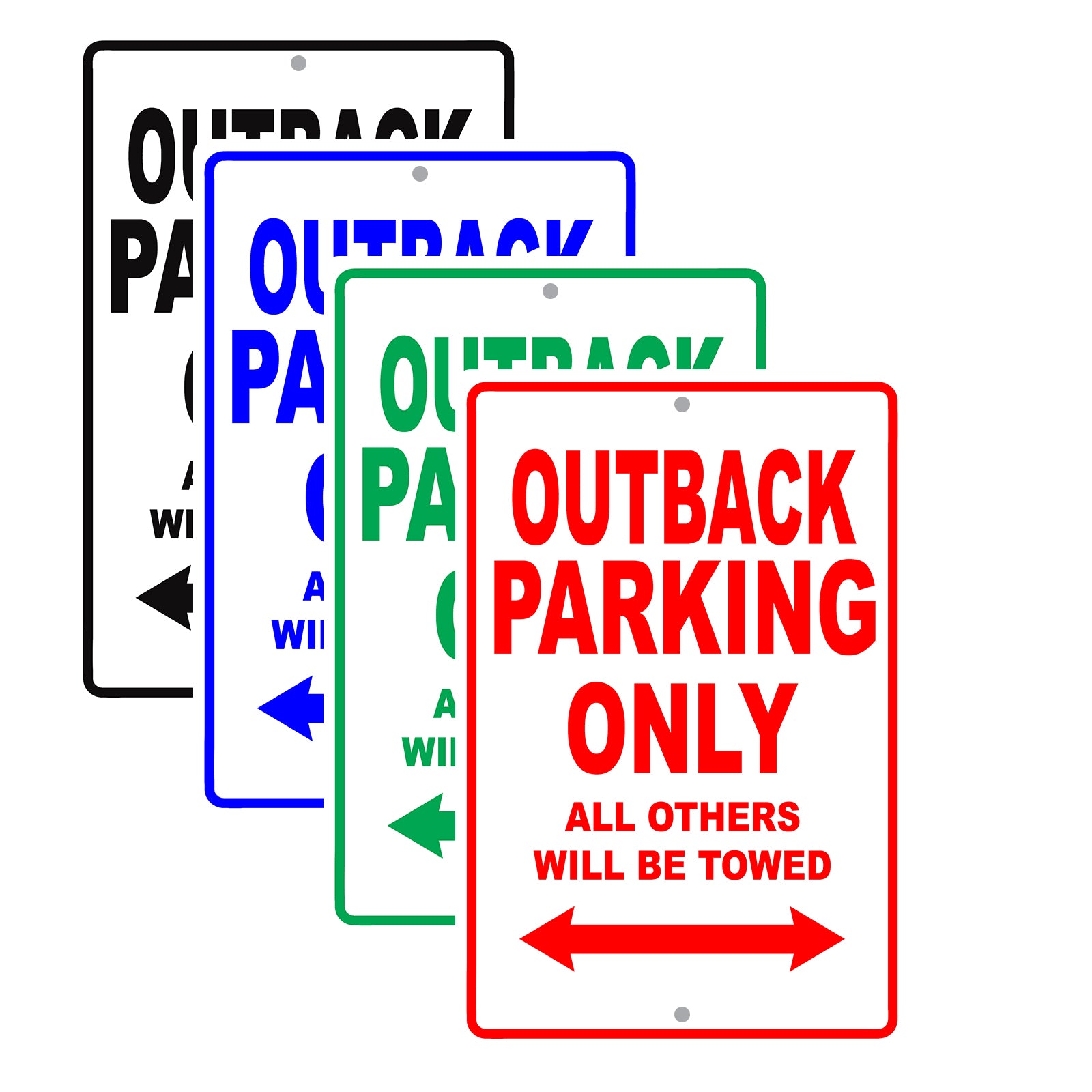 Subaru Outback Parking Only All Others Will Be Towed Aluminum Decor Garage Sign