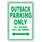 Subaru Outback Parking Only All Others Will Be Towed Aluminum Decor Garage Sign
