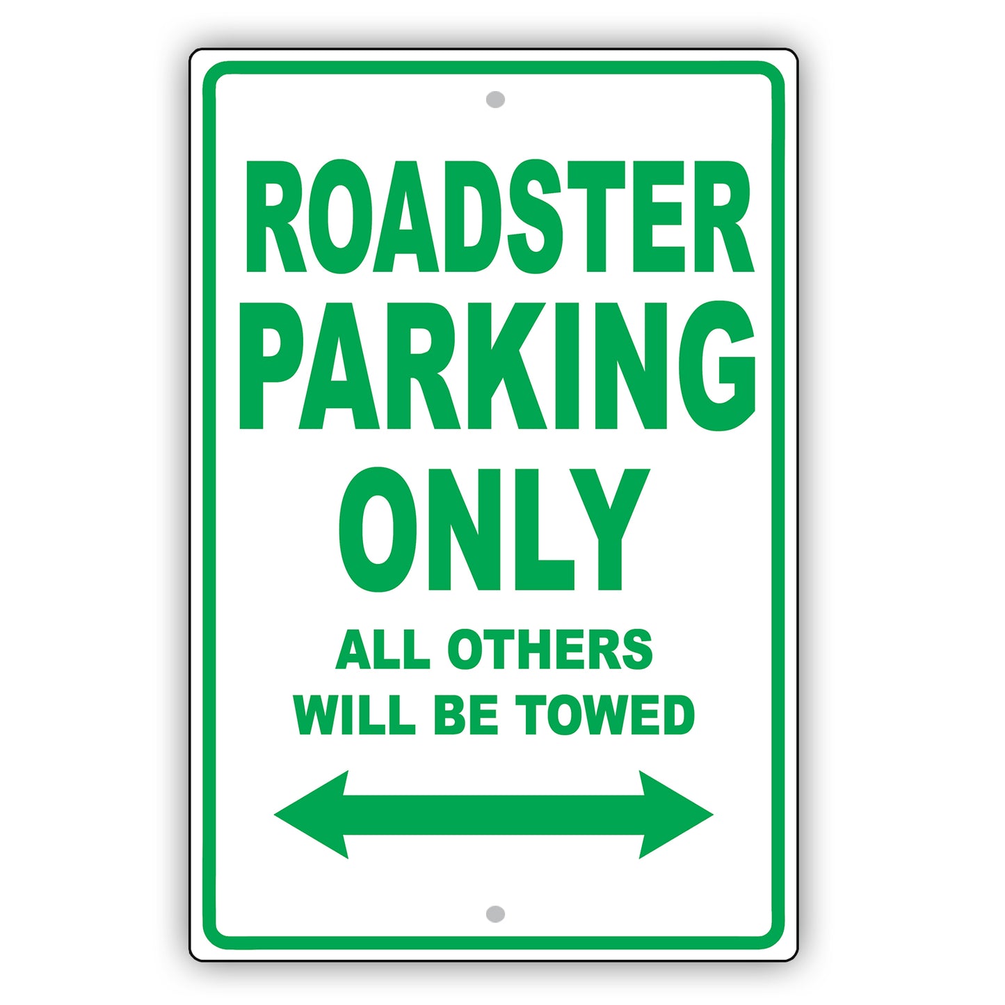 Tesla Roaster Parking Only All Others Will Be Towed Aluminum Decor Garage Sign