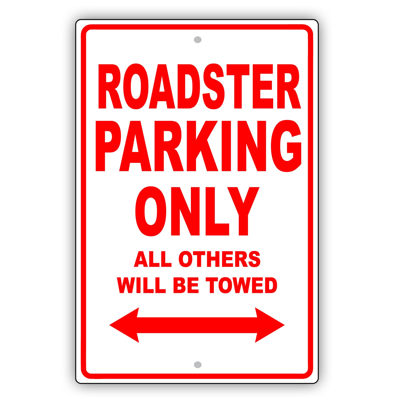 Tesla Roaster Parking Only All Others Will Be Towed Aluminum Decor Garage Sign