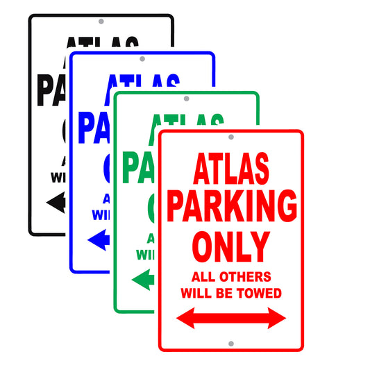 Volkswagen Atlas Parking Only All Others Will Be Towed Aluminum Decor Garage Sign