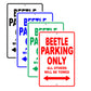 Volkswagen Beetle Parking Only All Others Will Be Towed Aluminum Decor Garage Sign