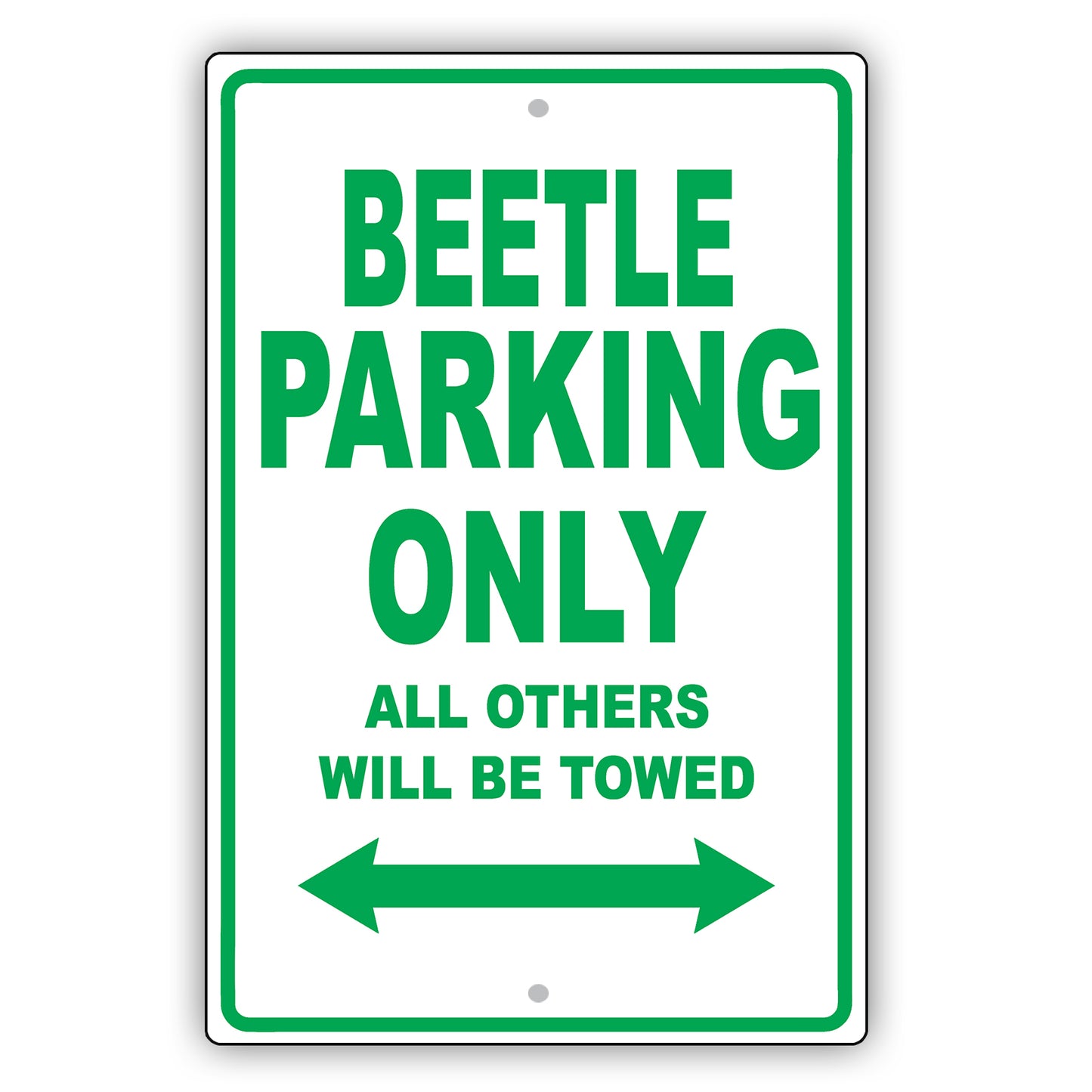 Volkswagen Beetle Parking Only All Others Will Be Towed Aluminum Decor Garage Sign