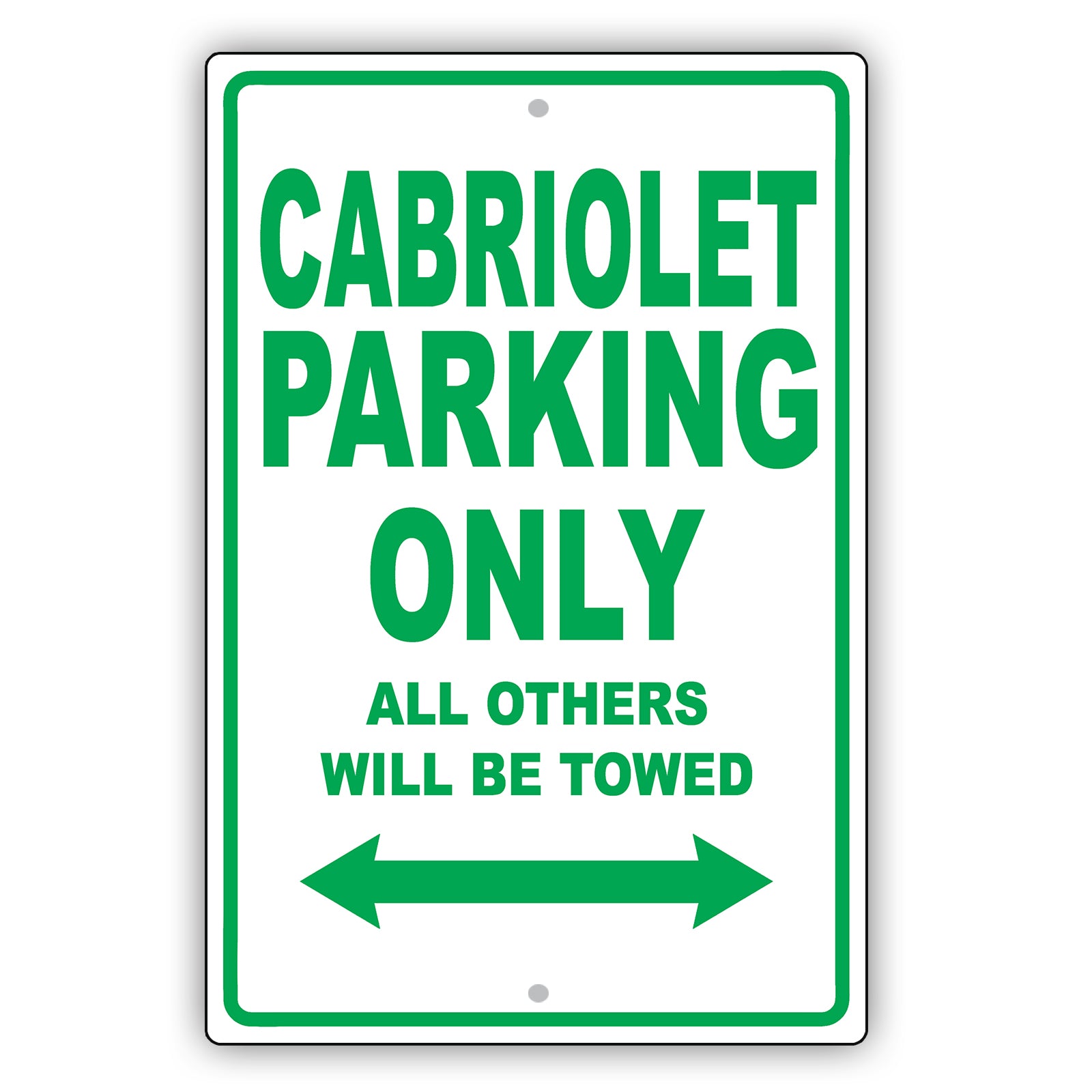 Volkswagen Cabriolet Parking Only All Others Will Be Towed Aluminum Decor Garage Sign