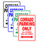 Volkswagen Corrado Parking Only All Others Will Be Towed Aluminum Decor Garage Sign