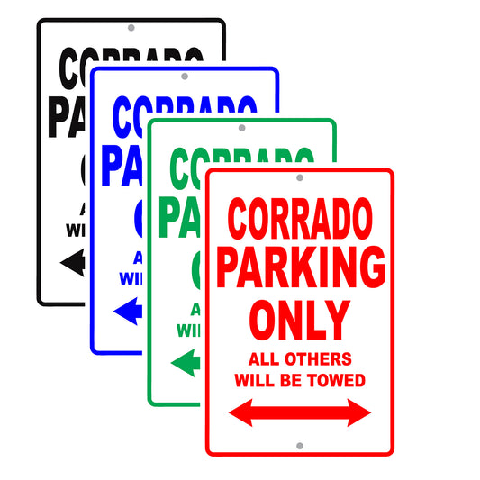 Volkswagen Corrado Parking Only All Others Will Be Towed Aluminum Decor Garage Sign