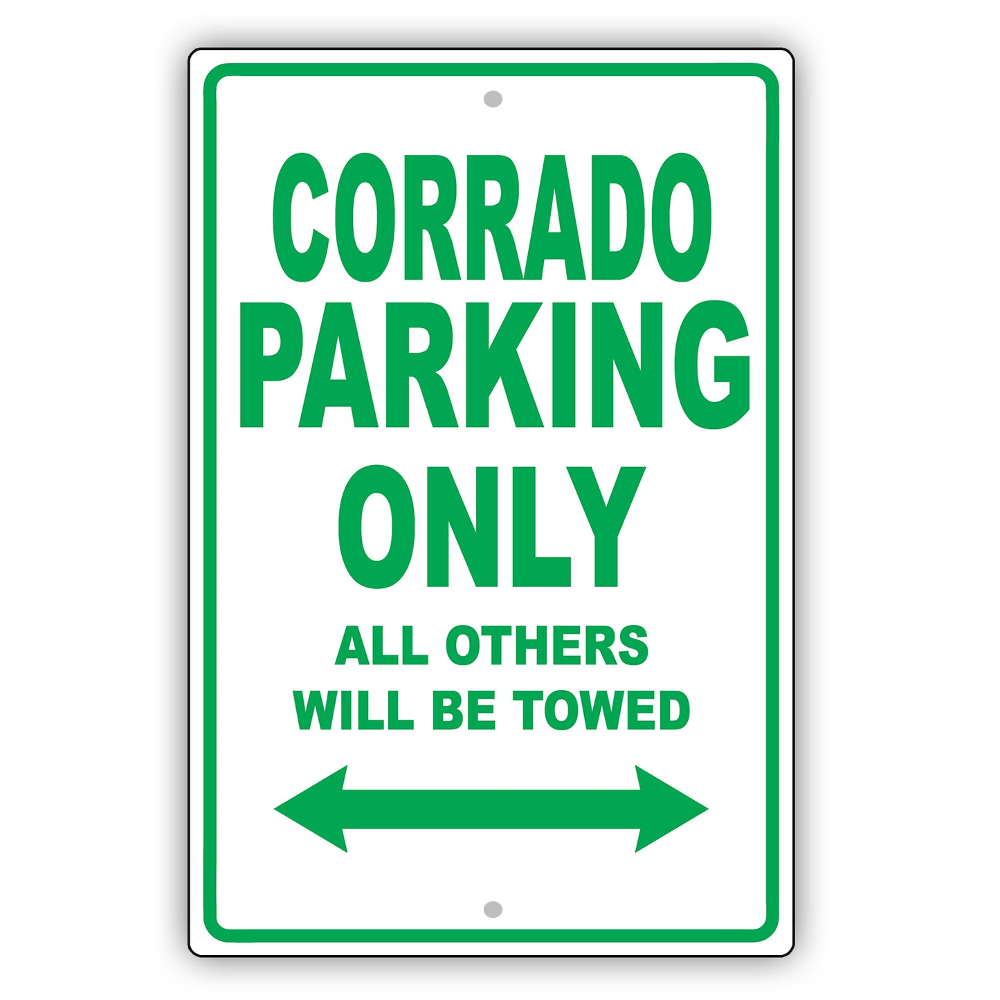 Volkswagen Corrado Parking Only All Others Will Be Towed Aluminum Decor Garage Sign