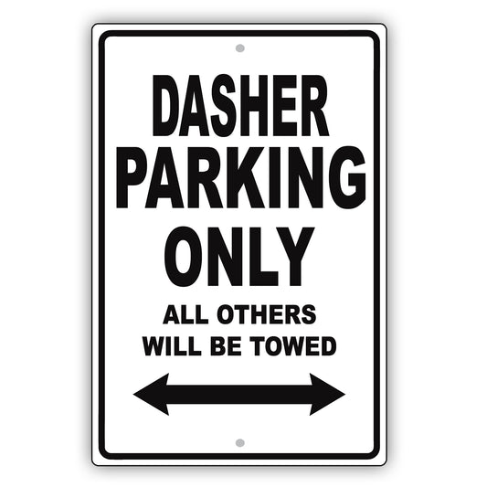 Volkswagen Dasher Parking Only All Others Will Be Towed Aluminum Decor Garage Sign