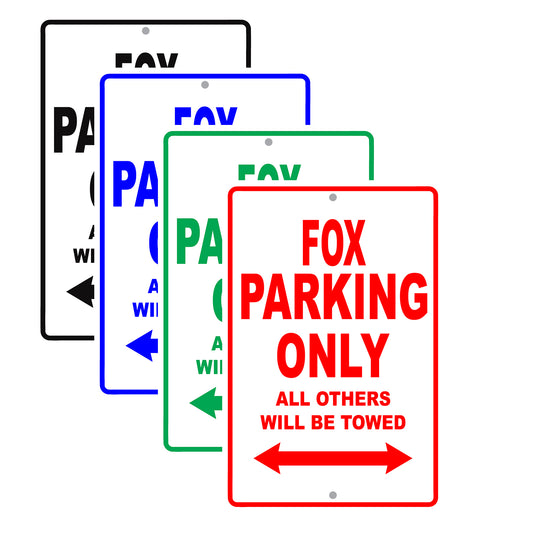 Volkswagen Fox Parking Only All Others Will Be Towed Aluminum Decor Garage Sign