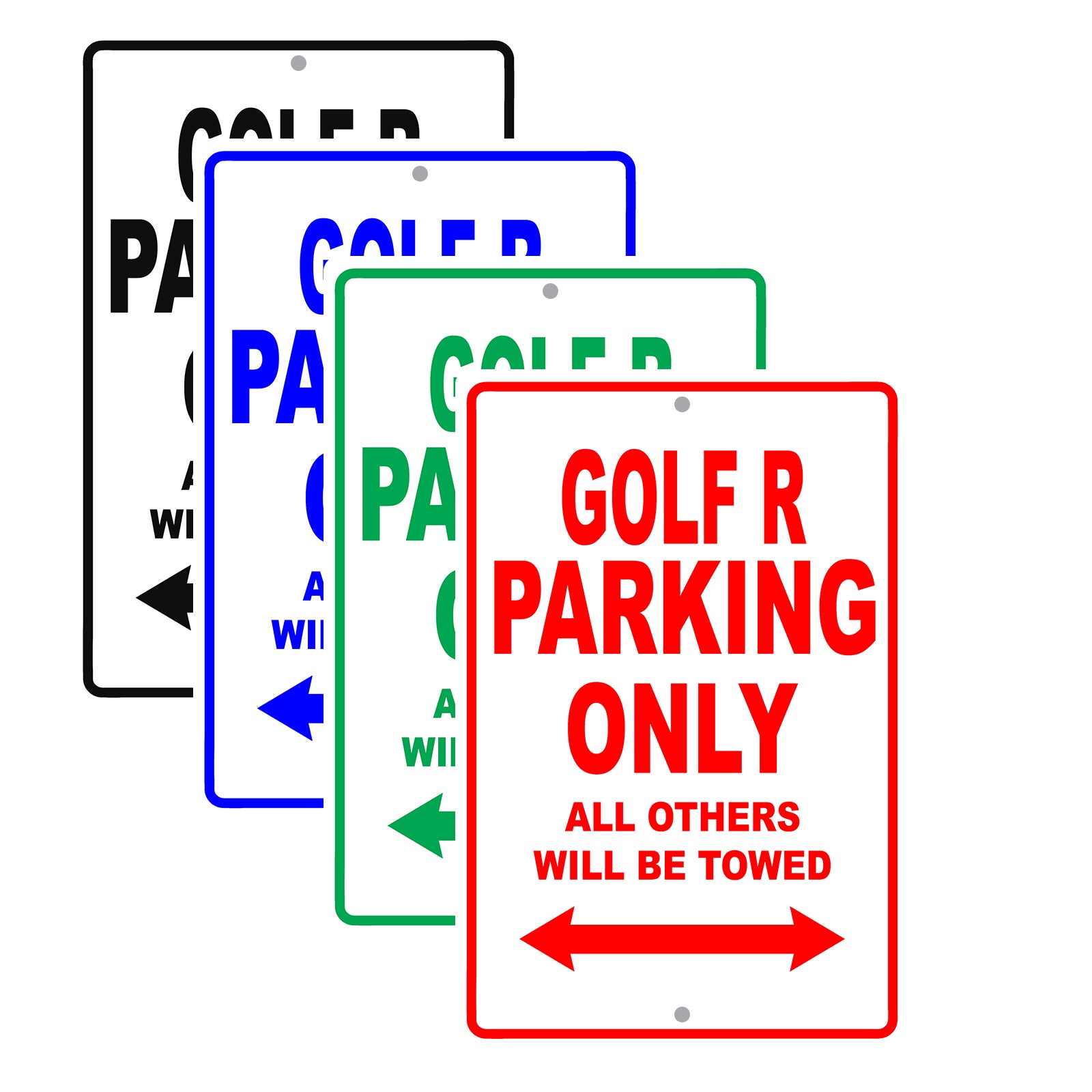 Volkswagen Golf R Parking Only All Others Will Be Towed Aluminum Decor Garage Sign