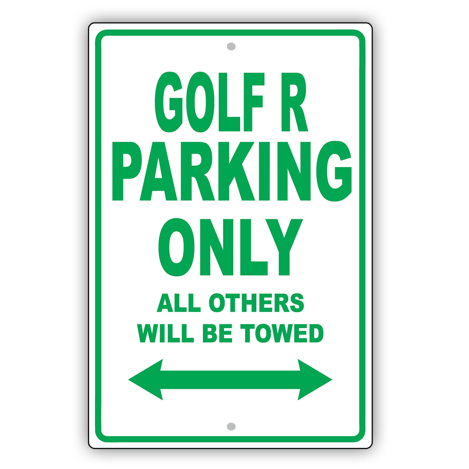 Volkswagen Golf R Parking Only All Others Will Be Towed Aluminum Decor Garage Sign