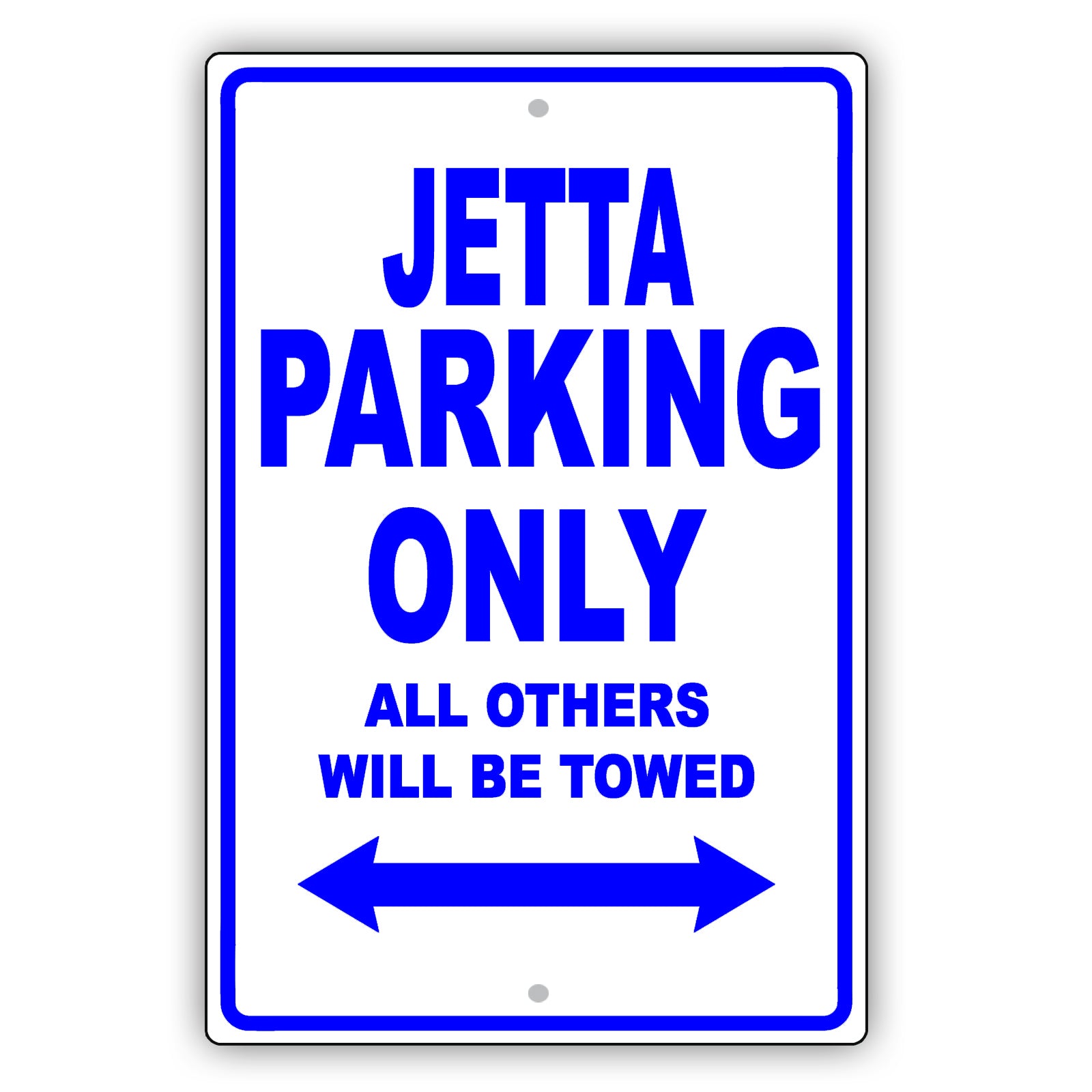 Volkswagen Jetta Parking Only All Others Will Be Towed Aluminum Decor Garage Sign