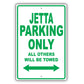 Volkswagen Jetta Parking Only All Others Will Be Towed Aluminum Decor Garage Sign