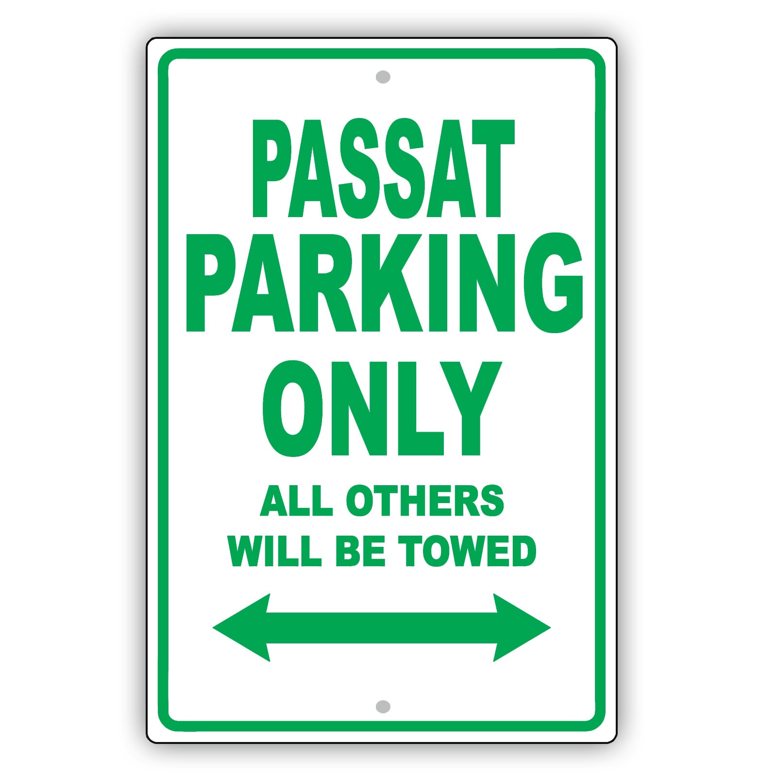 Volkswagen Passat Parking Only All Others Will Be Towed Aluminum Decor Garage Sign