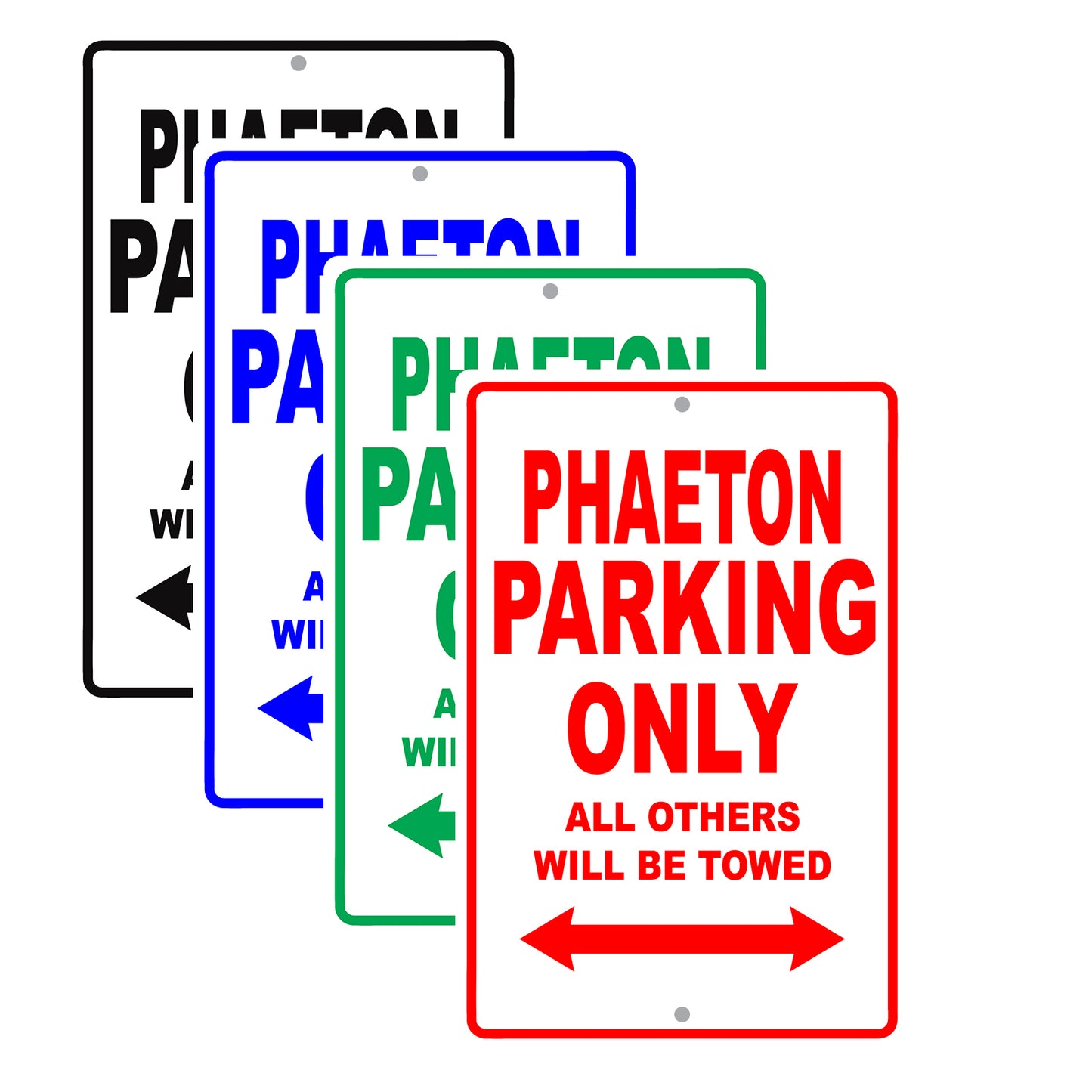 Volkswagen Phaeton Parking Only All Others Will Be Towed Aluminum Decor Garage Sign