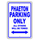 Volkswagen Phaeton Parking Only All Others Will Be Towed Aluminum Decor Garage Sign