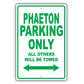 Volkswagen Phaeton Parking Only All Others Will Be Towed Aluminum Decor Garage Sign