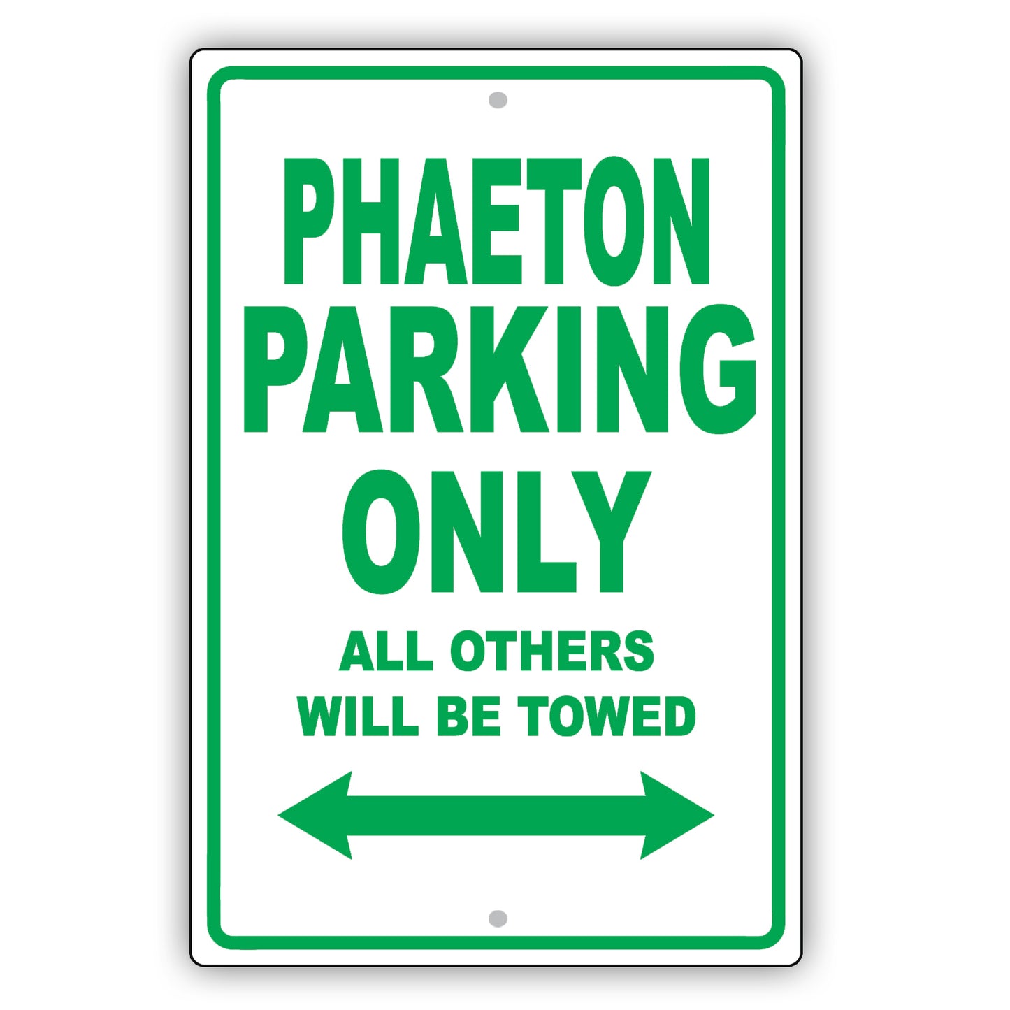 Volkswagen Phaeton Parking Only All Others Will Be Towed Aluminum Decor Garage Sign