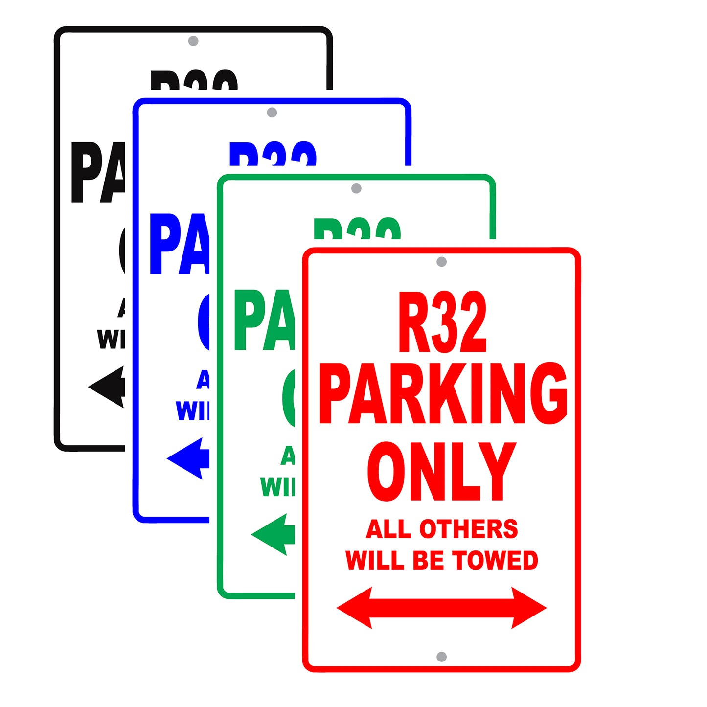 Volkswagen R32 Parking Only All Others Will Be Towed Aluminum Decor Garage Sign