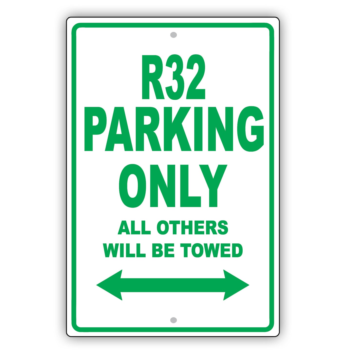 Volkswagen R32 Parking Only All Others Will Be Towed Aluminum Decor Garage Sign