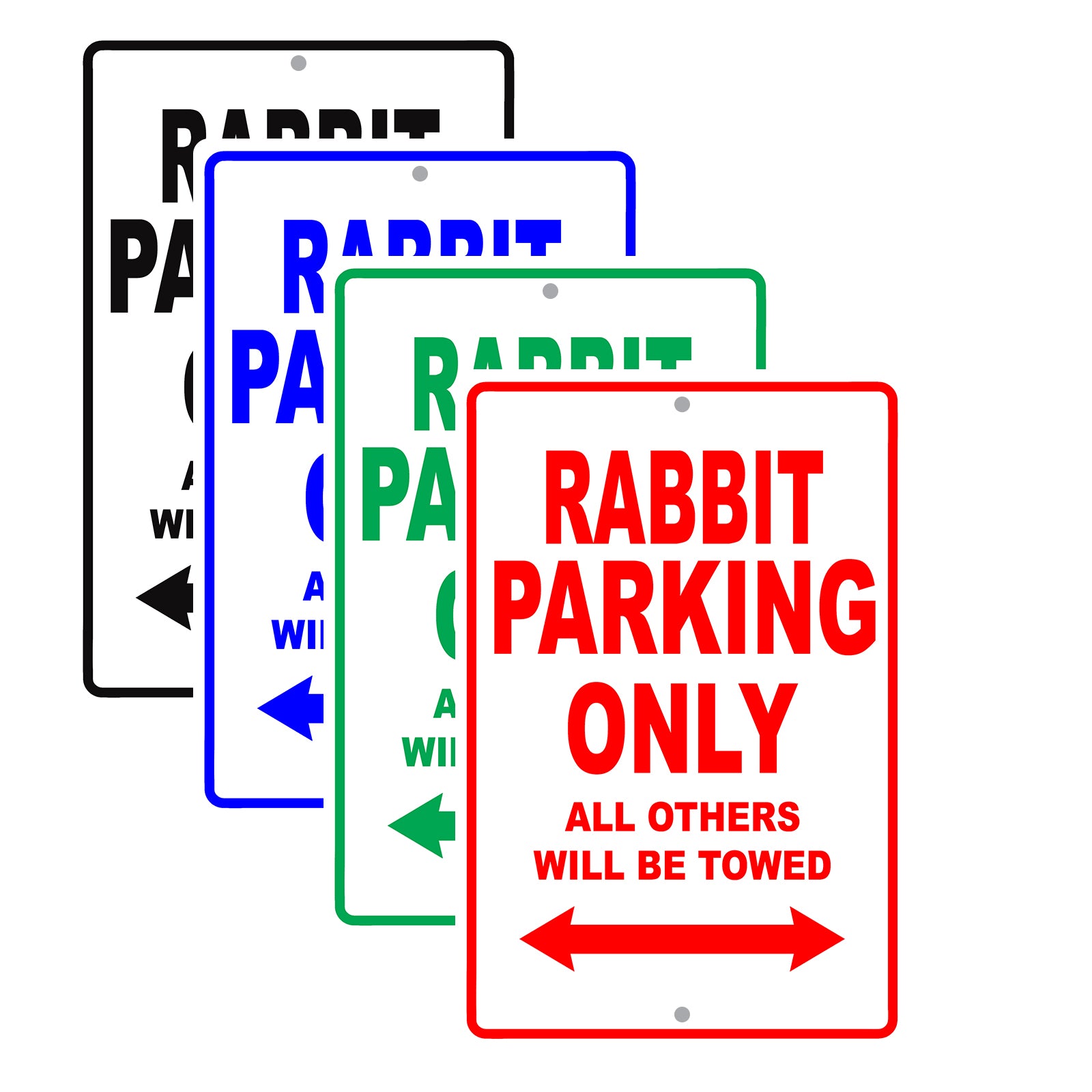 Volkswagen Rabbit Parking Only All Others Will Be Towed Aluminum Decor Garage Sign